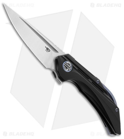 Bestech Knives Vigil Frame Lock Knife Black Titanium (3.3" Satin) BT2201C