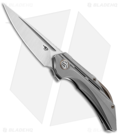 Bestech Knives Vigil Frame Lock Knife Gray Titanium (3.3" Satin) BT2201A