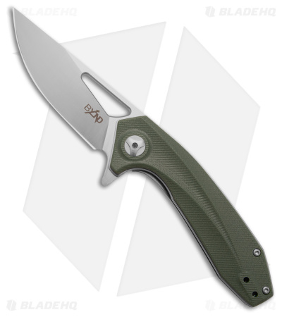 B'yond EDC Sirocco Liner Lock Knife OD Green G-10 (3.5" Satin D2)