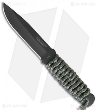 Black Fox Throwing Knife BF722 Fixed Blade Knife Black Steel (4.25" Black)