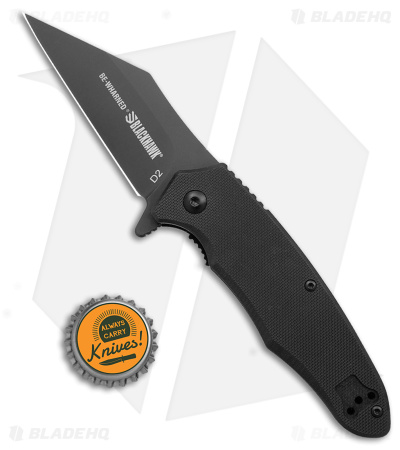 Blackhawk Be-Wharned Knife Black G10 Sideliner - Blade HQ