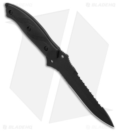 Blackhawk Nightedge Fixed Blade Knife Black + Serr - Blade HQ