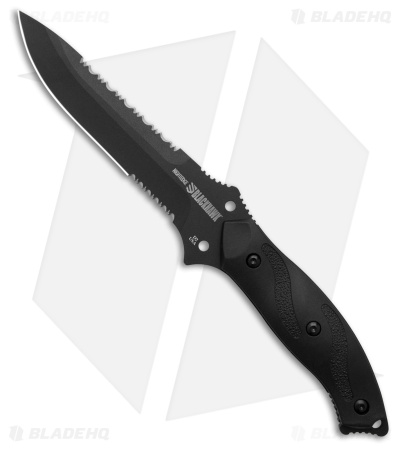Blackhawk Nightedge Fixed Blade Knife Black (5.9" Black Serr)