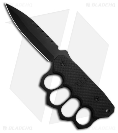 Blackside Customs Trench Boss Fixed Blade Knife Black G-10 (5.6" Black)