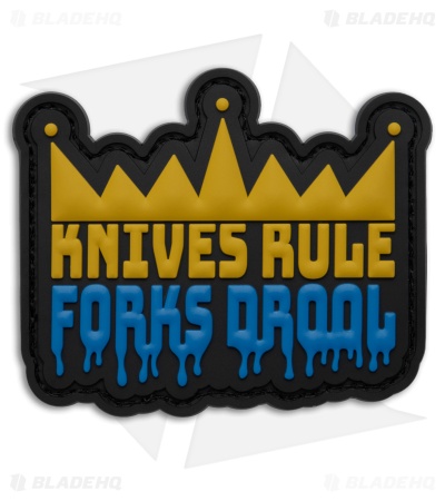 Blade HQ Knives Rule | Forks Drool PVC Patch
