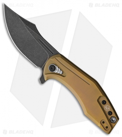BRS E-Volve Overwatch Frame Lock Knife Bronze Titanium (3.625" Black SW)