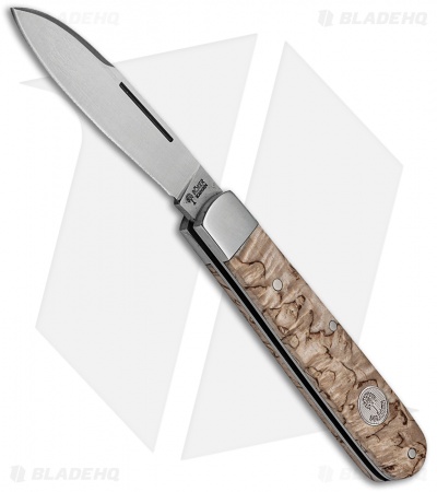 Boker Barlow Prime Slip Joint Knife Curly Birch Wood (2.88" Satin) BO111942