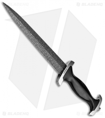Boker Swiss Dagger Fixed Blade Knife Ebony (14" Mosaic Damascus) BO121552DAM