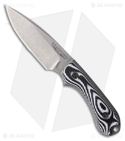 Bradford Knives Guardian 3 Drop Point Knife 3D Black/White G-10 (3.5" SW AEB-L)