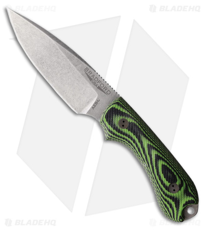 Bradford Knives Guardian 3 Drop Point Knife 3D Black/Green G-10 (3.5" SW AEB-L)