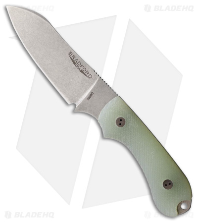 Bradford Knives Guardian 3 Sheepsfoot Knife Textured Jade G-10 (3.5" SW N690)