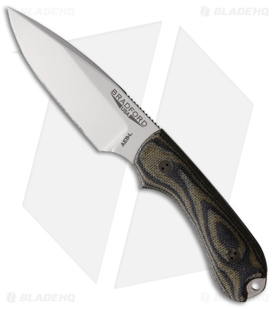 Bradford Guardian 3 Fixed Blade Knife Green Camo Micarta (3.75" Polish)