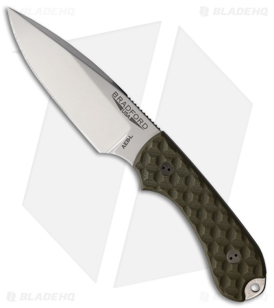 Bradford Guardian 3 Fixed Blade Knife OD Green G-10 (3.75" Polish)