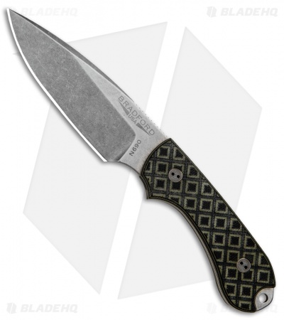 Bradford Knives Guardian3 Knife OD Green/Black G-10 (3.5" False Edge/N690/SW)