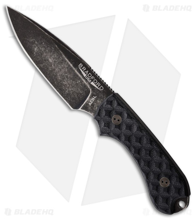 Bradford Knives Guardian 3 Drop Point Knife Black G-10 (3.5