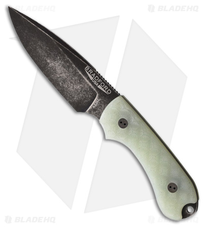 Bradford Knives Guardian 3 Drop Point Knife Jade G-10 (3.5" Nimbus AEB-L)