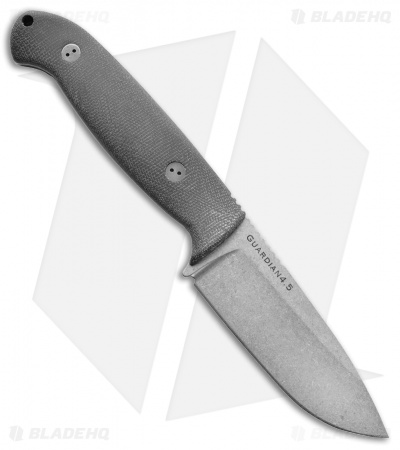 Bradford Knives Guardian 4.5 Fixed Blade 3D Black Micarta (4" Sabre SW )