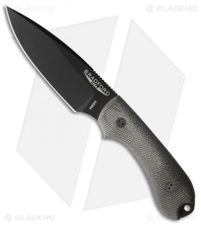 Bradford Knives Guardian3 Fixed Blade 3D Green Micarta (False Edge/N690/DLC)