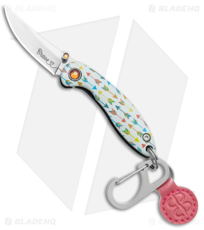 Brighten Blades BRAVE Keychain Frame Lock Knife Arrow Aluminum (1.7