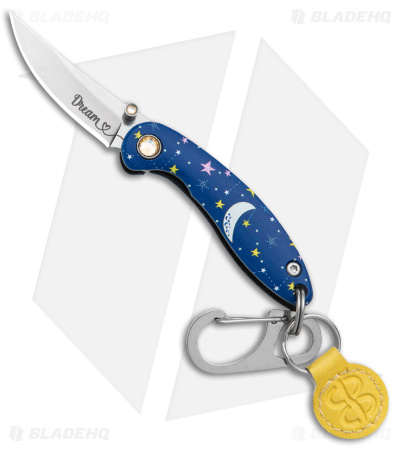 Brighten Blades DREAM Keychain Frame Lock Knife Blue Aluminum (1.7