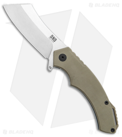 Buck N Bear EDC Cleaver Frame Lock Knife Desert Tan G-10  (3.75" SW)