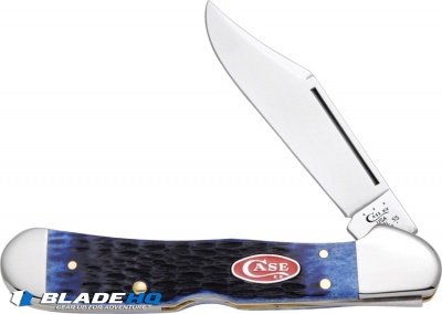 Case Copperlock 4.25" Navy Blue Jigged Bone (61549L SS) 07064