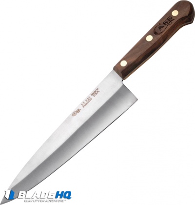 Case Cutlery Chef's Fixed Blade Knife Walnut (8" Satin) 07316