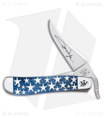 Case Cutlery John Wayne Russlock Blue Smooth Bone (2.75