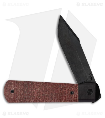 Case Knives Bridgeline Knife 3.96" Dark Red Burlap Micarta (Longhouse) 10769