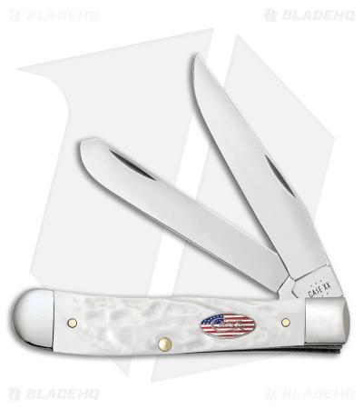Case Knives Trapper Knife 4.1" White Jigged Synthetic (6254 SS) 14100
