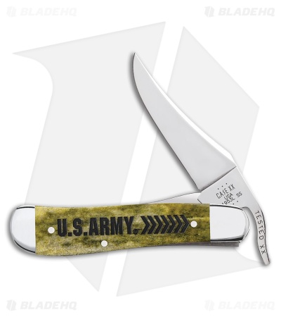 Case Cutlery U.S. Army Russlock Smooth Olive Green Bone (2.75" Polished)