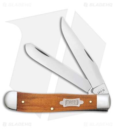 Case Knives Trapper Knife 4.1" Natural Canvas Micarta (10254 SS) 23690