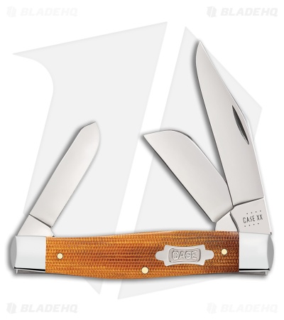 Case Cutlery Large Stockman Pocket Knife 4.25" Natural Canvas Micarta