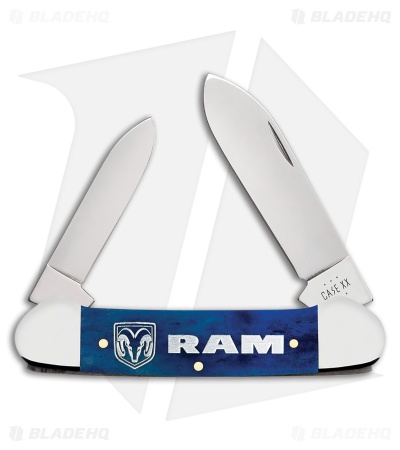 Case Cutlery Ram Canoe Navy Blue Bone (2.625" Polished)