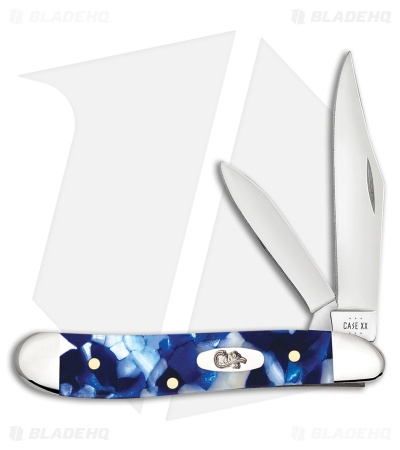 Case Cutlery Crackle Blue Kirinite Peanut (2.125 Polish)