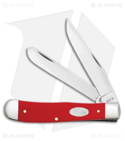 Case Knives Trapper Knife 4.1" Red Smooth Synthetic (4254 SS)