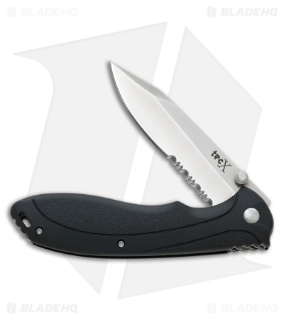 Case Cutlery Linerlock TecX X-Pro Black ABS (3.50" Satin Serrated)