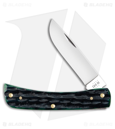 Case Sod Buster Jr. Knife 2.8" Deep Canyon Jigged Hunter Green Bone (6137 SS)