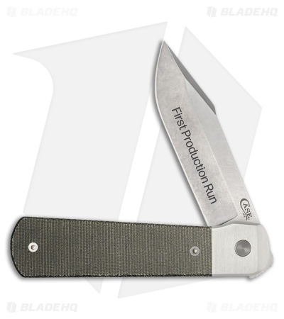 Case Knives Bridgeline Knife 3.96" OD Green Canvas Micarta (Longhouse) 81911