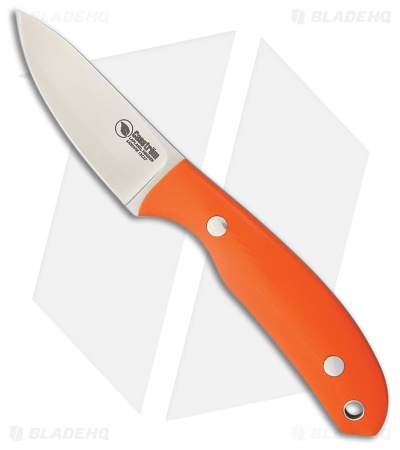 Casstrom Safari Mini Hunter Fixed Blade Knife Orange G-10 (2.6" Satin)