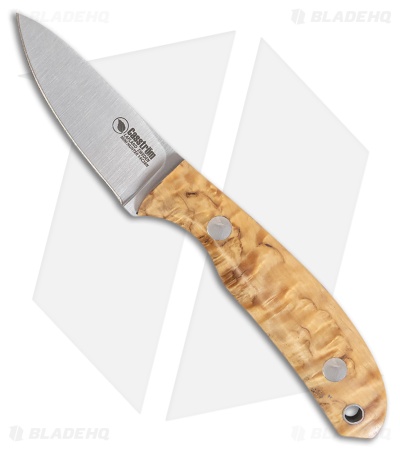 Casstrom Safari Mini Hunter Fixed Blade Knife Curly Birch (2.6