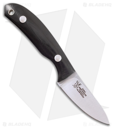 Casstrom Safari Mini Hunter Fixed Blade Knife Black G-10 (2.6" Satin) LH