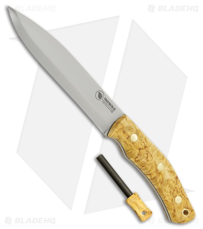 Casstrom No. 14 SFK Fixed Blade Knife with Fire Striker Curly Birch (5.5