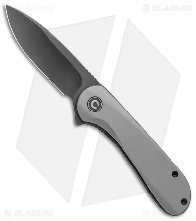 Flytanium Titanium Scales + CIVIVI Elementum Liner Lock Knife (2.9" Black)