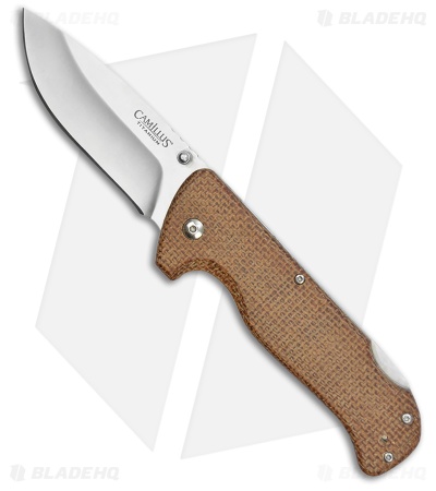 Camillus Bushcrafter Lockback Knife Brown Micarta (3.5