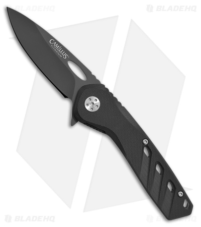 Camillus SLOT Liner Lock Knife Black G-10 (2.75" Black)