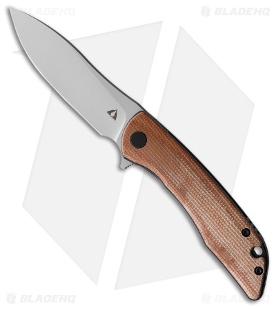 CMB Made Knives Blaze Liner Lock Knife Natural Micarta (3" Bead Blast D2)