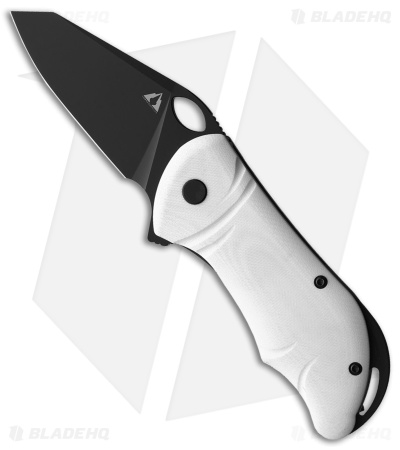 CMB Made Knives Hippo Liner Lock Flipper Knife White G-10 (3" Black D2)