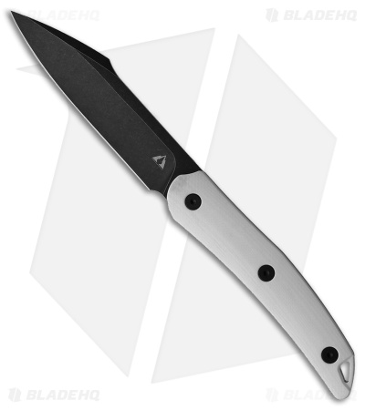 CMB Made Knives Kisame Fixed Blade Knife White G-10 (3" Black)