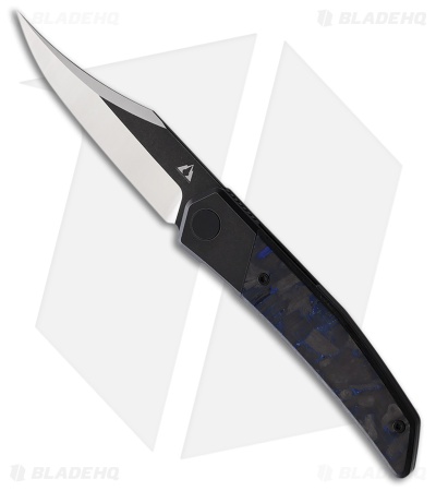 CMB Made Knives Zetsu Frame Lock Knife Titanium + Black/Blue CF (3.6